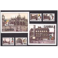 Гамбия 1989 г. Футбол ЧМ-90, серия+2 блока