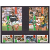Уганда 1990 г. Футбол ЧМ-90, серия+2 блока