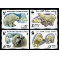 СССР 1987 г. № 5815-5818 WWF. Белые медведи, серия 4 марки.