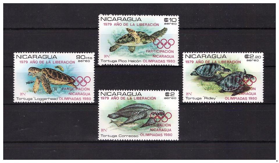 Никарагуа 1979 г. Олимпиада-80 летняя, надпечатка, серия