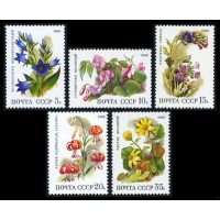 СССР 1988 г. № 5965-5969 Флора. Цветы, серия 5 марок.