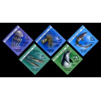 СССР 1991 г. № 6279-6283 Фауна Черного моря, серия 5 марок.